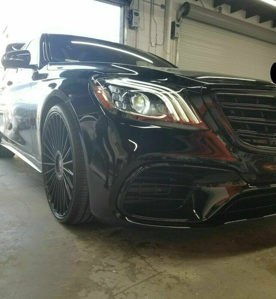 Forged LA VehiclePartsAndAccessories Aftermarket W222 Complete Front Bumper "AMG Style" For Mercedes-Benz 18-20 S63