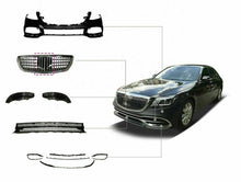 Load image into Gallery viewer, W222-MB-BK VehiclePartsAndAccessories Aftermarket W222 Full Body Kit + Lights For Mercedes-Benz S63 S65 -Maybach Style
