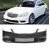 AMG Style Front Bumper Conversion Cover W/O PDC W/ DRLS Fit 10-13 W221 S550 S600