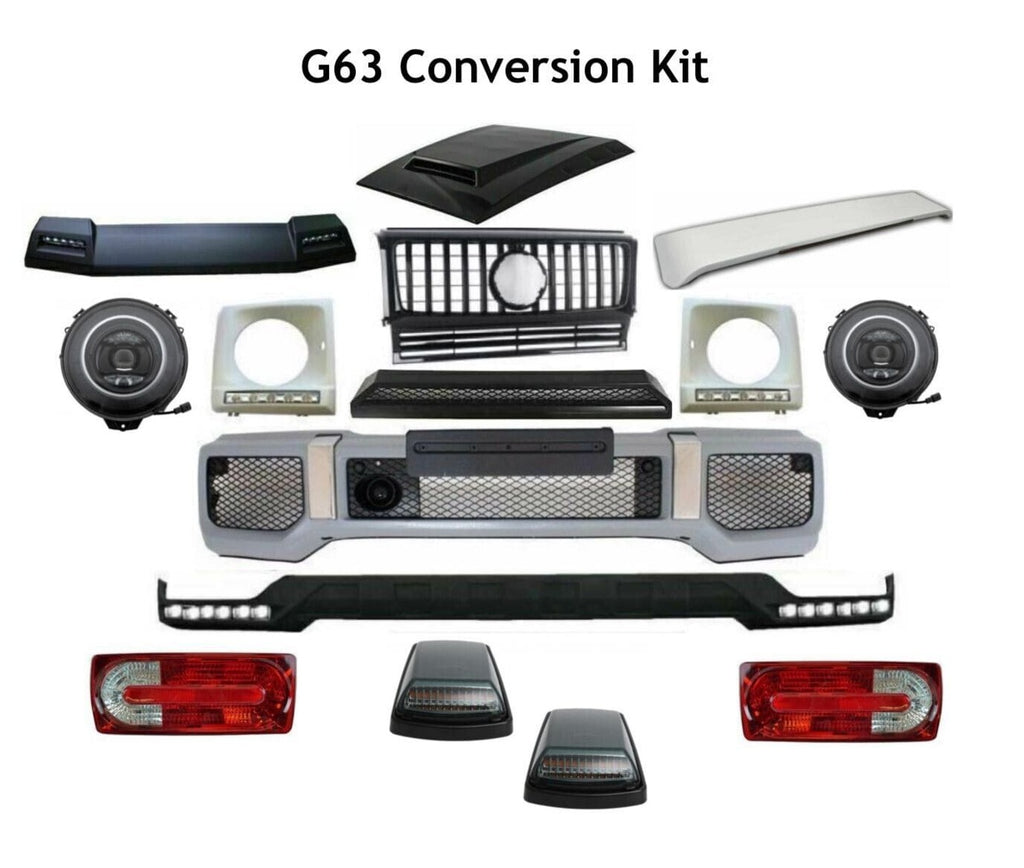 Aftermarket Products VehiclePartsAndAccessories B-Style G63 G65 AMG BUMPER LOWER LIP LED GRILLE SCOOP ROOF SPOILERS TAIL LIGHT