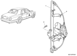 Genuine Bentley VehiclePartsAndAccessories Bentley Arnage Rear Left Window Regulator