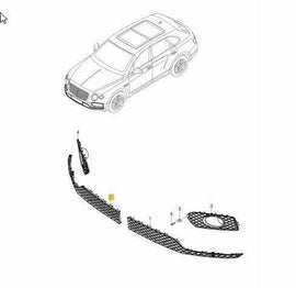 Genuine Bentley VehiclePartsAndAccessories Bentley Bentayga Front Right Chrome Bumper Grill