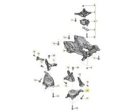 Genuine Bentley VehiclePartsAndAccessories Bentley Bentayga Transmission Mounting Left Side P/N 4M0399201L
