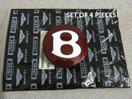 Genuine Bentley VehiclePartsAndAccessories Bentley Continental Gt & Flying Spur Red Wheel Center Cap x4