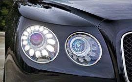 Genuine Bentley VehiclePartsAndAccessories Bentley Flying Spur Right Headlight Chrome Ring Trim Set x 2