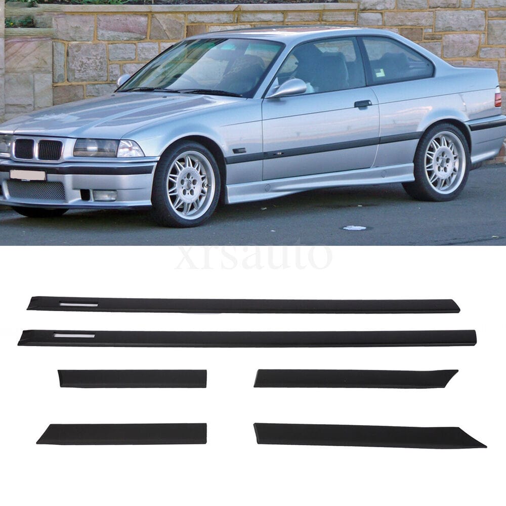 Forged LA VehiclePartsAndAccessories Body Side Molding Moulding Trim For Bmw 1992-1998 E36 M3 Style Coupe 2 Door