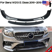 Load image into Gallery viewer, Forged LA VehiclePartsAndAccessories BRABUS Look Front Splitter For Benz W213 E63 E63S AMG Sedan 2016-19 Shiny Black