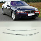 Bumper Trim For 2006-08 BMW 750Li/750i Frnt Mldg LH & RH, Outr Chrome Strp 2-Pcs