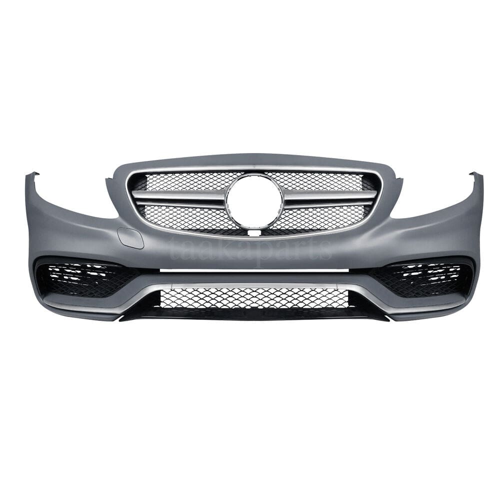 Forged LA VehiclePartsAndAccessories C63 AMG Style Front Bumper Kit W/Grill for Mercedes Benz C-Class 15-18 W205 C300