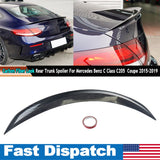 Carbon Fiber Look Rear Trunk Spoiler Wing AMG Style For Benz C205 C43 C63 Coupe