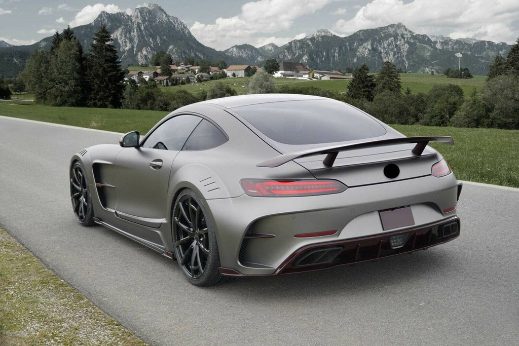 FORGED LA VehiclePartsAndAccessories Carbon Fiber Rear Trunk Spoiler Wing For Mercedes Benz AMG GT GTS M-Style 16-18