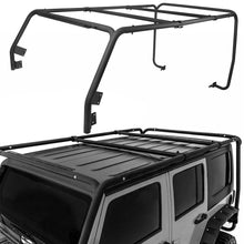 Load image into Gallery viewer, Forged LA VehiclePartsAndAccessories Cargo Roof Rack System Base+Top Cross Bar For 07-18 Jeep Wrangler JK 4 Door ONLY