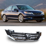 Chrome Front Bumper Grille Grill For 2013 2014 2015 Honda Accord Sedan 4-Door