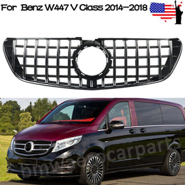 Forged LA VehiclePartsAndAccessories Chrome GT Style Front Grille Mesh For Mercedes Benz V Class V250 W447 2014-2018
