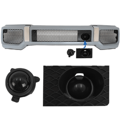 Forged LA VehiclePartsAndAccessories Dummy Camera & Mesh Holder for Mercedes Benz G-Class W463 AMG Front Bumper