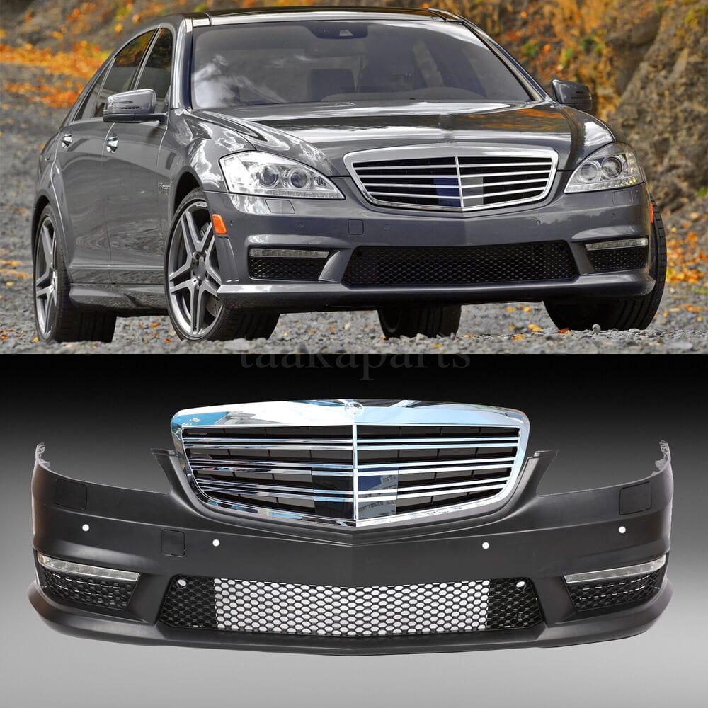 Forged LA VehiclePartsAndAccessories Fit 2007-13 Benz S-Class W221 Front Bumper W/Grille W/ PDC W/DRLs AMG Style