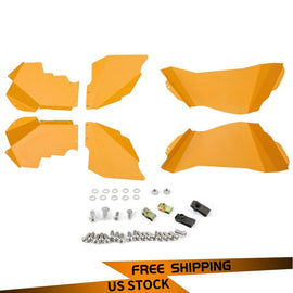 Forged LA VehiclePartsAndAccessories Fit 2007-2018 Jeep Wrangler JK Sheet Steel Yellow Front+Rear Inner Fender Liner