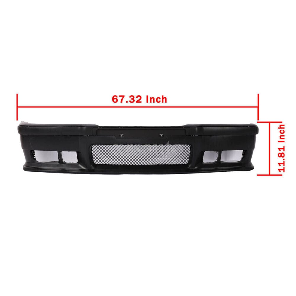 Forged LA VehiclePartsAndAccessories Fit 92-98 BMW E36 3Series 1Pc M3 Style Replacement Front Bumper Body Kit+Grille