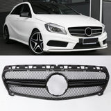 Fit Benz W176 A-Class A180 200 A45 AMG AMG Style Front Bumper Grille Gloss black