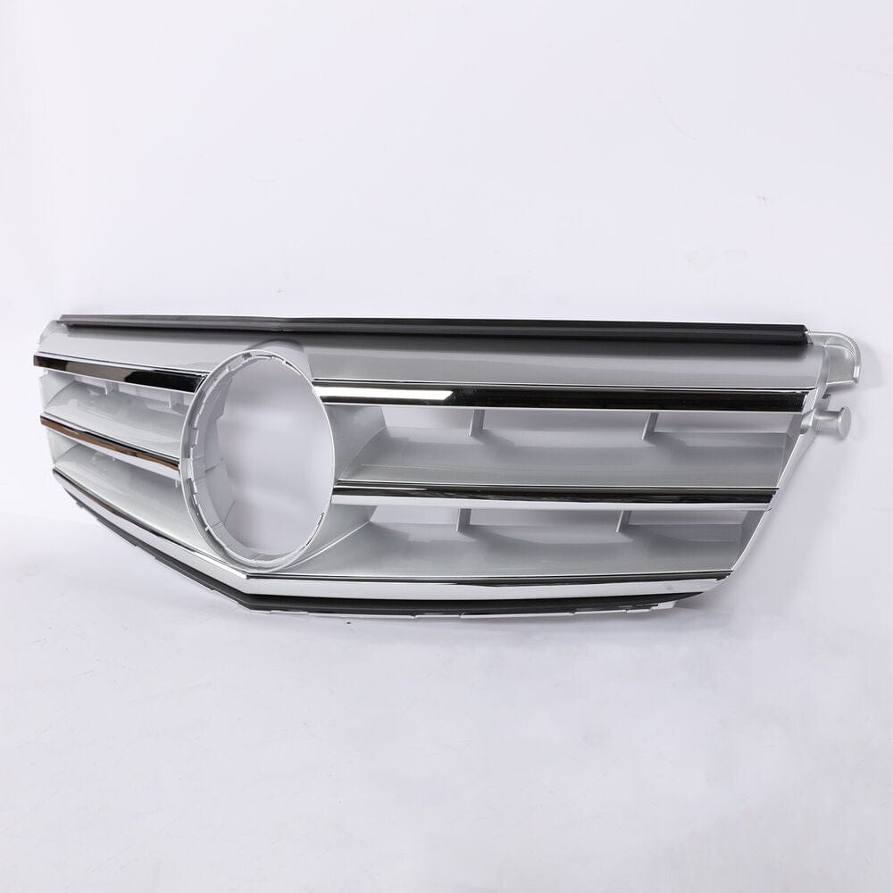 Forged LA VehiclePartsAndAccessories Fit for Mercedes-Benz W204 C250 08-14 Front Bumper Grille silver Chrome