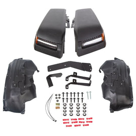 Forged LA VehiclePartsAndAccessories For 07-18 Jeep Wrangler JK Front Fender Flares W/ Lights & Inner Well Liners