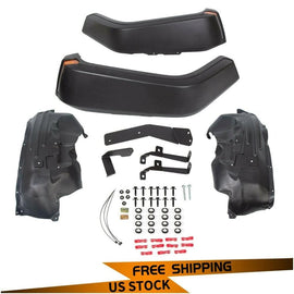 Forged LA VehiclePartsAndAccessories For 07-18 Jeep Wrangler JK Front Fender Flares W/ Lights & Inner Well Liners