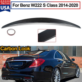 Forged LA VehiclePartsAndAccessories For 14-20 Mercedes S63 S65 S560 S600 W222 SClass Carbon Fiber Look Trunk Spoiler