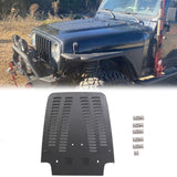 For 1997-2002 Jeep Wrangler TJ Aluminum Vented Hood Louver Black Powder coated