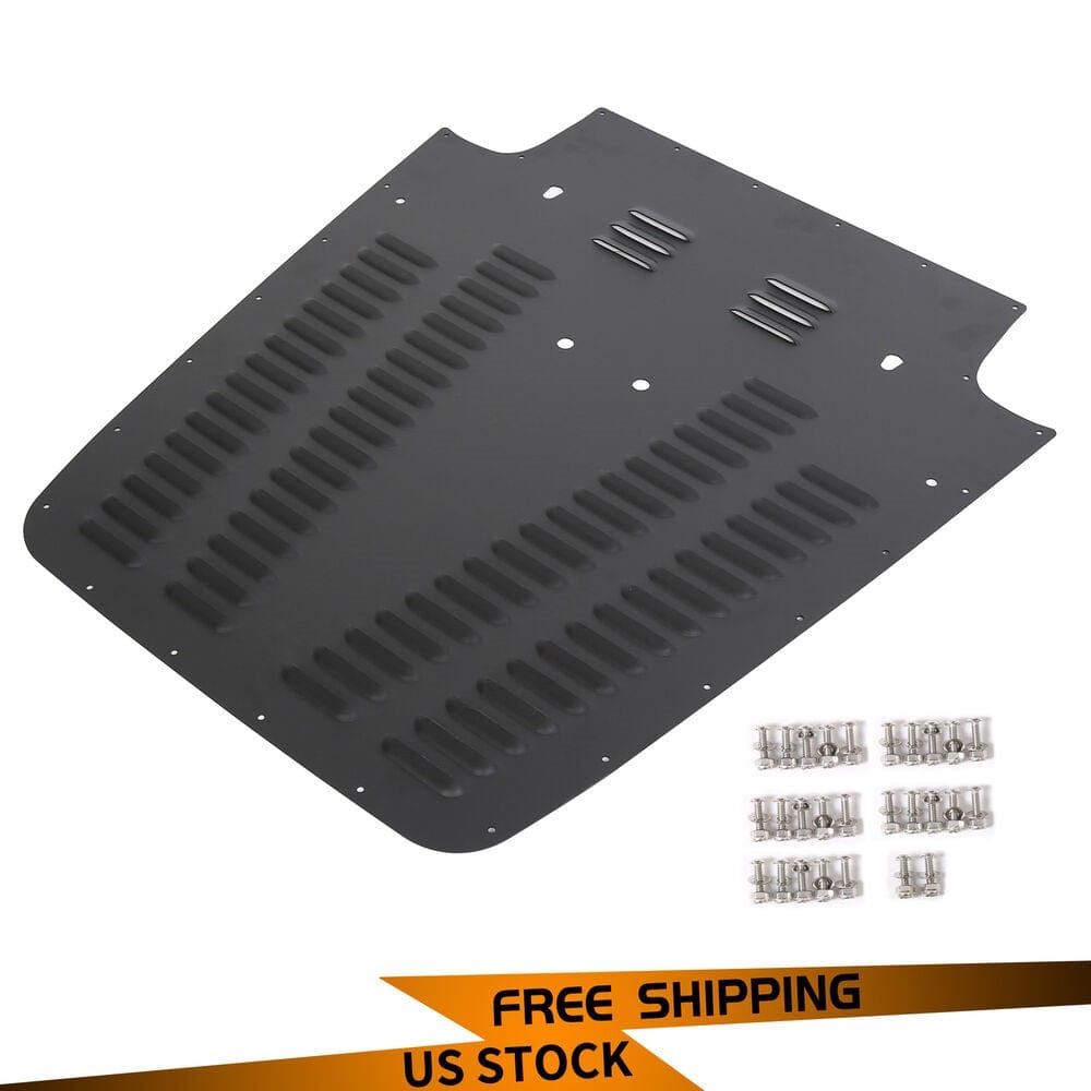 Forged LA VehiclePartsAndAccessories For 1997-2002 Jeep Wrangler TJ Aluminum Vented Hood Louver Black Powder coated