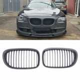 For BMW 09-15 F01 F02 7-SERIES MATTE BLACK FRONT KIDNEY GRILLE 730d 740i 750i