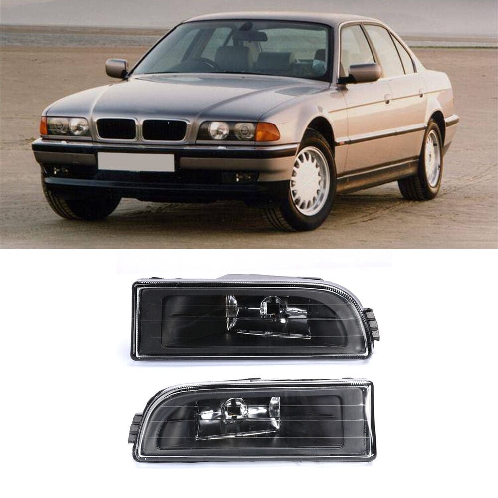 BMW VehiclePartsAndAccessories For BMW E38 7-Series 95-01 740i 750iL Bumper Fog Light No Bulbs Lamps Clear Lens
