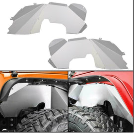 Forged LA VehiclePartsAndAccessories For Jeep Wrangler JK JKU 2007-2018 Solid Front Aluminum Inner Fender Liners Kit