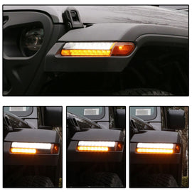 Forged LA VehiclePartsAndAccessories For Jeep Wrangler JL 2018-2020 Front Fender Flare Fog eyebrow Lights+Side Lights