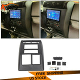 For Jeep Wrangler TJ 1997-2002 Black Double Dash Bezel Radio Stereo Mounting Kit