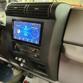 Forged LA VehiclePartsAndAccessories For Jeep Wrangler TJ 1997-2002 Black Double Dash Bezel Radio Stereo Mounting Kit