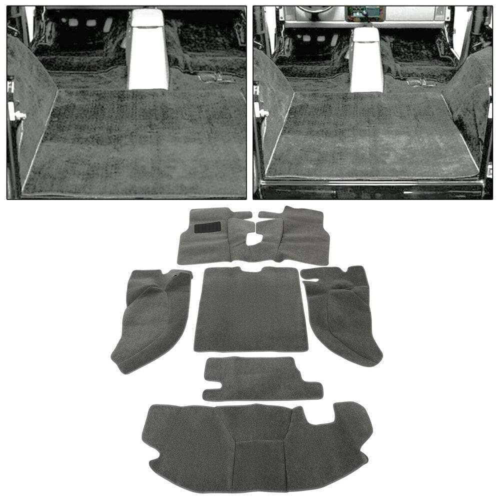 Forged LA VehiclePartsAndAccessories For Jeep Wrangler TJ 1997-2006 Interior Carpet Kit Rug Floor Mat 6pcs GRAY