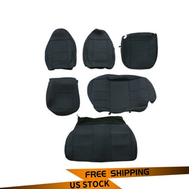 Forged LA VehiclePartsAndAccessories FOR JEEP WRANGLER TJ 4WD 1997-2002 KUAFU BLACK CLOTH SEAT COVER FRONT & REAR