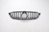 For Mercedes-Benz W205 C Class 2019+ GT Style Silver Front Bumper Grille W/ HOLE