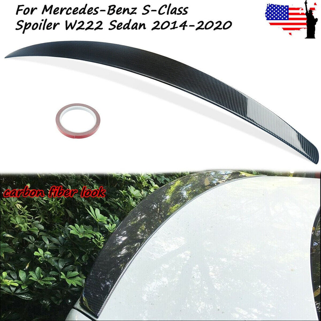 Forged LA VehiclePartsAndAccessories For Mercedes Benz W222 S400 S65 AMG 2014+ Carbon Fiber Style Trunk Spoiler Wing