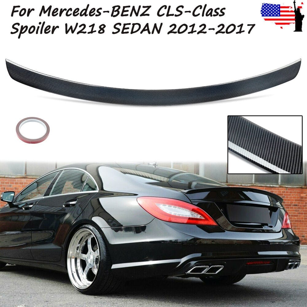 Forged LA VehiclePartsAndAccessories FOR MERCEDES CLS CLASS W218 C218 2012+ AMG REAR TRUNK SPOILER CARBON FIBER STYLE