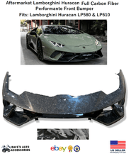 Load image into Gallery viewer, Forged LA VehiclePartsAndAccessories Forged Carbon Fiber Performante Front Bumper for Lamborghini Huracan LP580 LP610