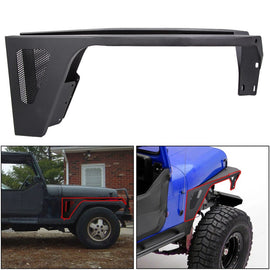 Forged LA VehiclePartsAndAccessories Front Fender Flares Rock Guard LED Eagle Lights Fit 87-95 Jeep Wrangler YJ