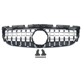 Forged LA VehiclePartsAndAccessories Front Panamericana Grille Chrome+Black For 2016+ Mercedes Benz SLC R172 SLC43