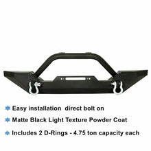 Load image into Gallery viewer, Forged LA VehiclePartsAndAccessories Front &amp; Rear Bumper for 1987-2006 Jeep YJ Wrangler TJ w/D-Ring &amp;Led Lights