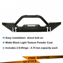 Load image into Gallery viewer, Forged LA VehiclePartsAndAccessories Front &amp; Rear Bumper w/ Tire Carrier &amp; D-Rings For 1987-2006 Jeep Wrangler TJ YJ