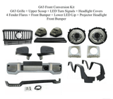 G63 AMG Body Kit Bumper Flares LED LIP G550 G500 GRILLE Mirror Lights 2007-2012