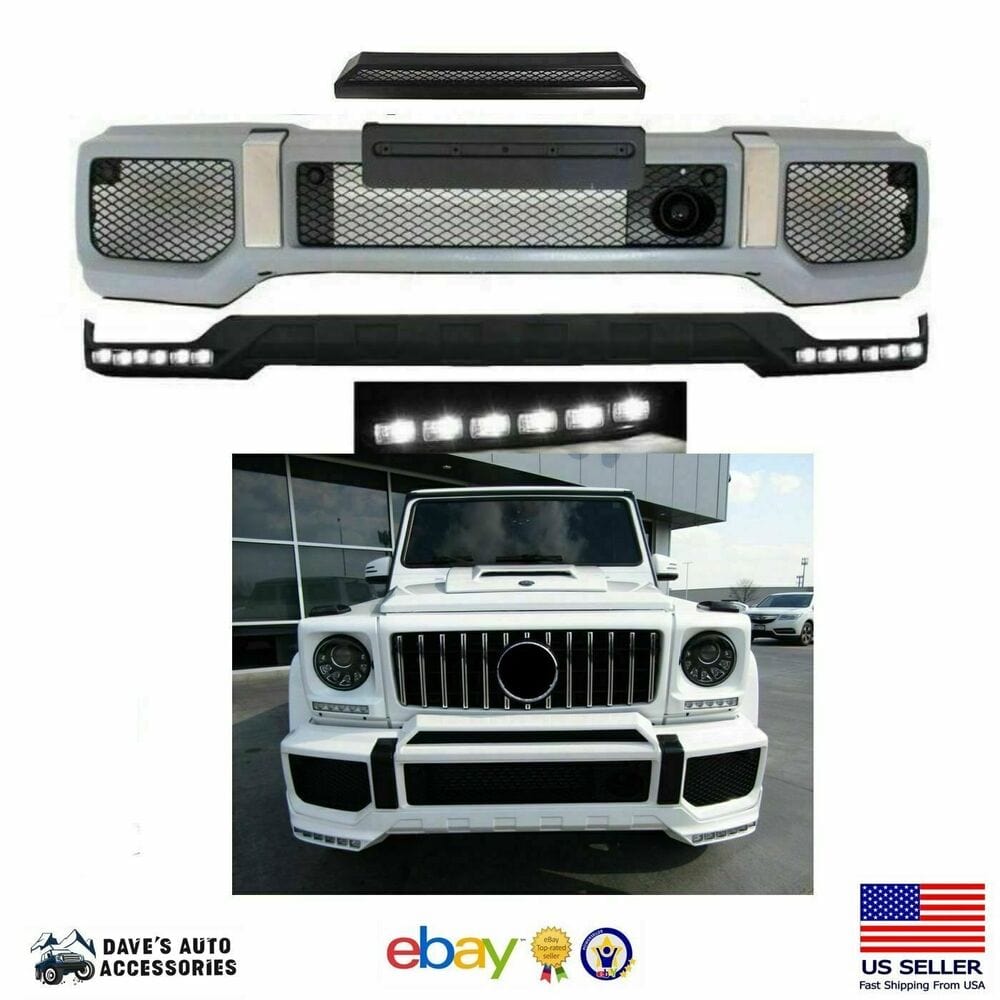 Mercedes Benz VehiclePartsAndAccessories G63 AMG BRABUS BUMPER SET LOWER LIP UPPER TRIM LED G-WAGON PARTS G500 G550