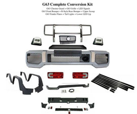 Aftermarket Products VehiclePartsAndAccessories G63 Body Kit Conversion Bumpers Flares tips tail lights lip Side Molding Signlas