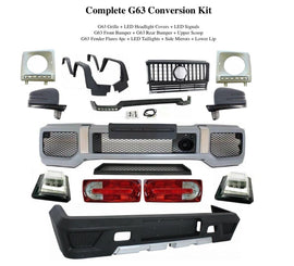 Aftermarket Products VehiclePartsAndAccessories G63 Body Kit Full Conversion Bumpers Flares tail lights lip LED Signal Grille