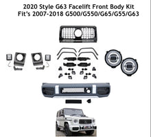 Load image into Gallery viewer, Aftermarket Products VehiclePartsAndAccessories G63 Bumper Grille for G500 G550 G55 Body Kit Facelift Upgrade 2019+ Style GWagon
